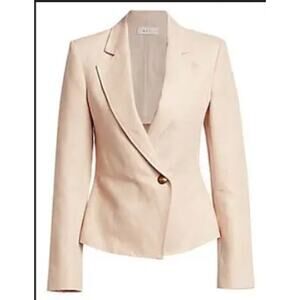 A.L.C. Fremont Single Button Blazer Jacket 6 Linen Cotton Blend size 4